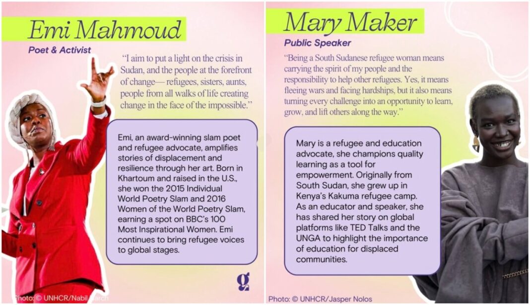 Girlboss Lists Sudan’s Emi Mahmoud & South Sudan’s Mary Maker Among ‘8 Trailblazing Refugee Women to Watch’