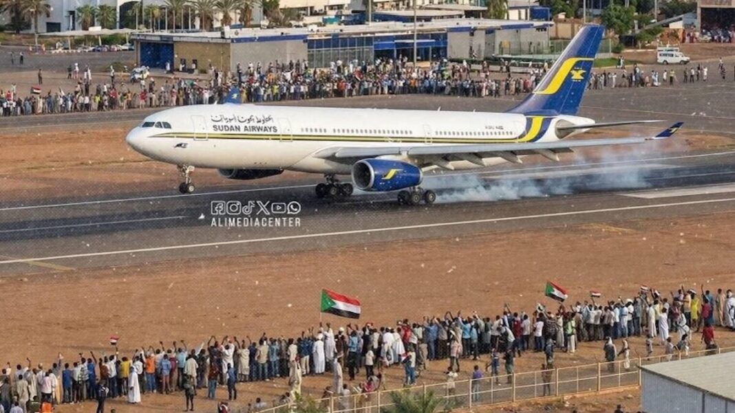 Celebrations as Khartoum Airport Soft-Reopens with First Sudan Airways Flight Since the War