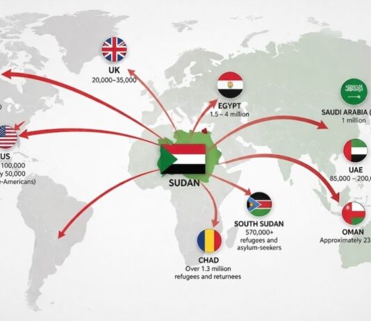 Sudanese Diaspora Populations Around the World Sudan Diaspora Populations