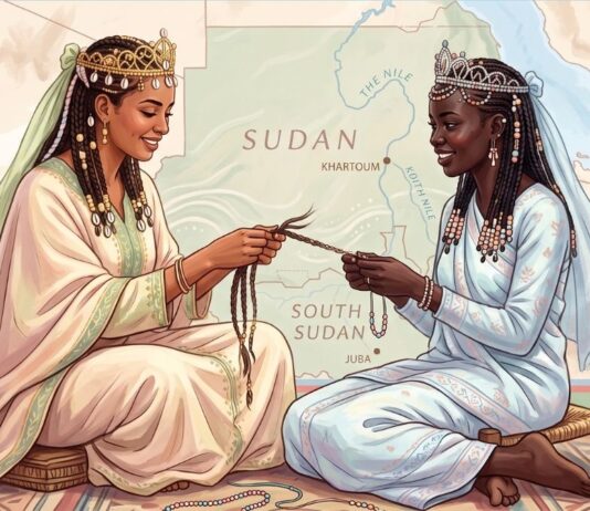 Sudan and South Sudan’s Braiding Art: Interweaving of Cultural Crowns AI-generated image for illustrative purposes only.